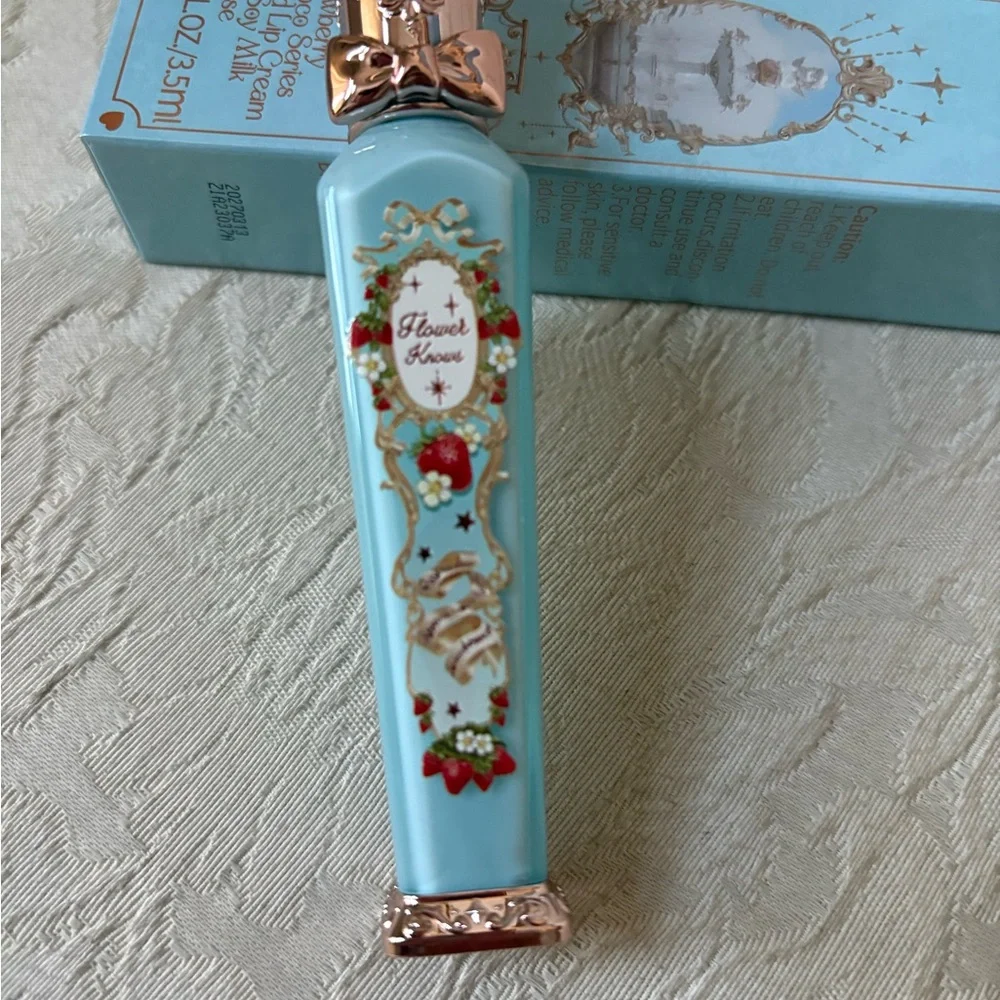 Flower Knows Strawberry Rococo Liquid Lip Cloud Lipstick Peachy Milk S02